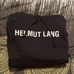 helmut lang logo hoodie